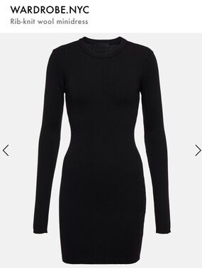 NWT Wardrobe NYC black ribbed dress